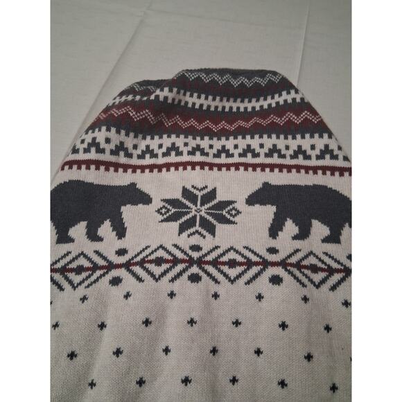 Lands' End Dog Family Holiday Sweater, Cream, Size XL Dog Sweater Bears - Picture 3 of 13